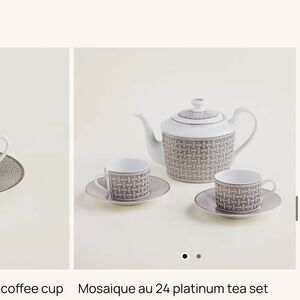 Hermes Tea Set in mosaique gold